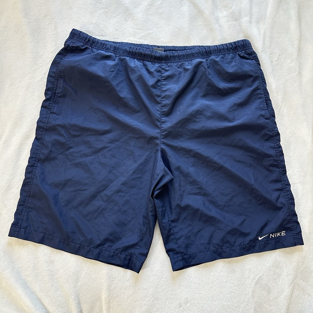 Vtg Y2K Nike Swim Trunks Men's 2XL Navy Blue Pockets
